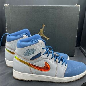 Nike Air Jordan Blue and Gray Athletic Shoes